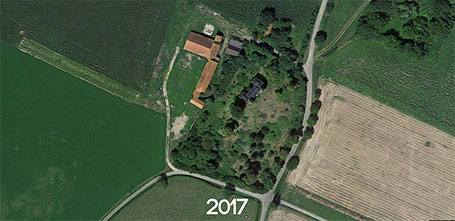 vue du ciel en 2017 du château Gilles Ganier